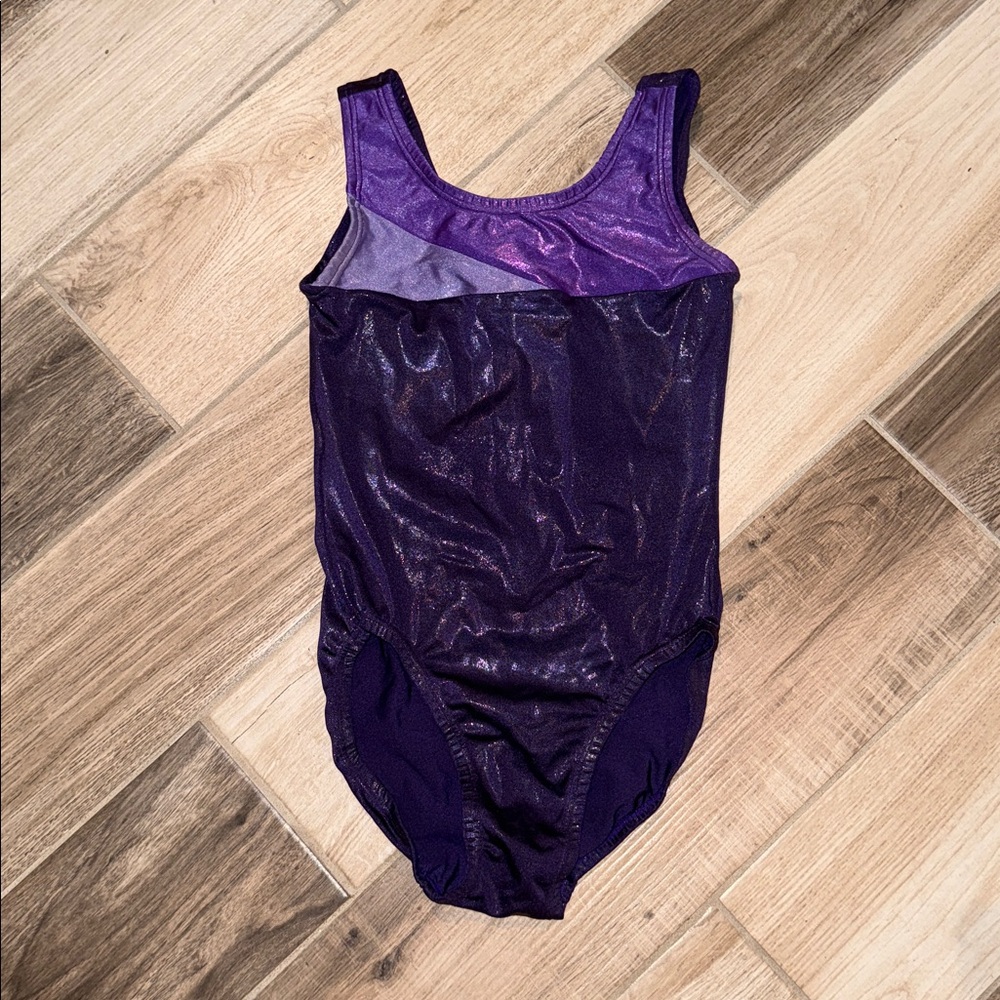 Garland AS Leotard purple sparkle color EUC